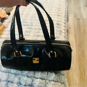 MCM Black Bag with Gold Details